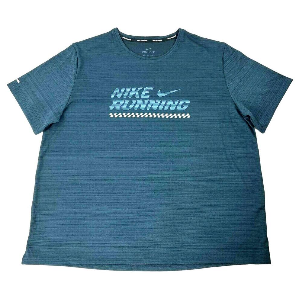 NIKE Men’s Miler Running Dri-Fit Standard Fit T Shirt Navy Sz XL DJ0590-458 NEW